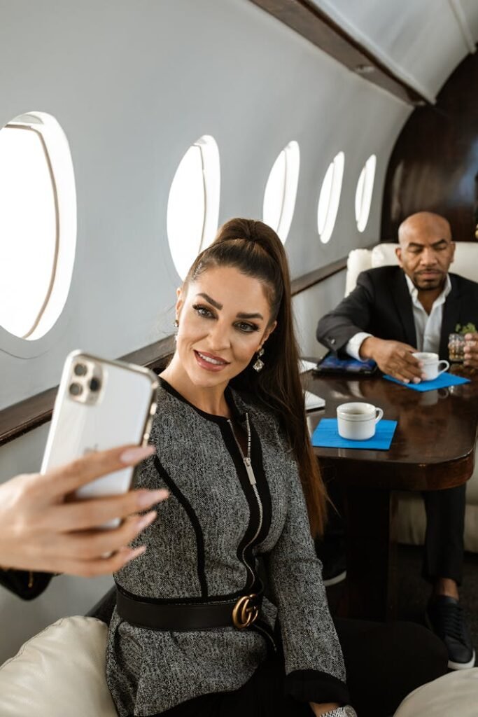 pexels-photo-5778606 VIP Passenger taking a Selfie