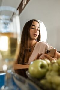 Beautiful Woman using Mobile Phone